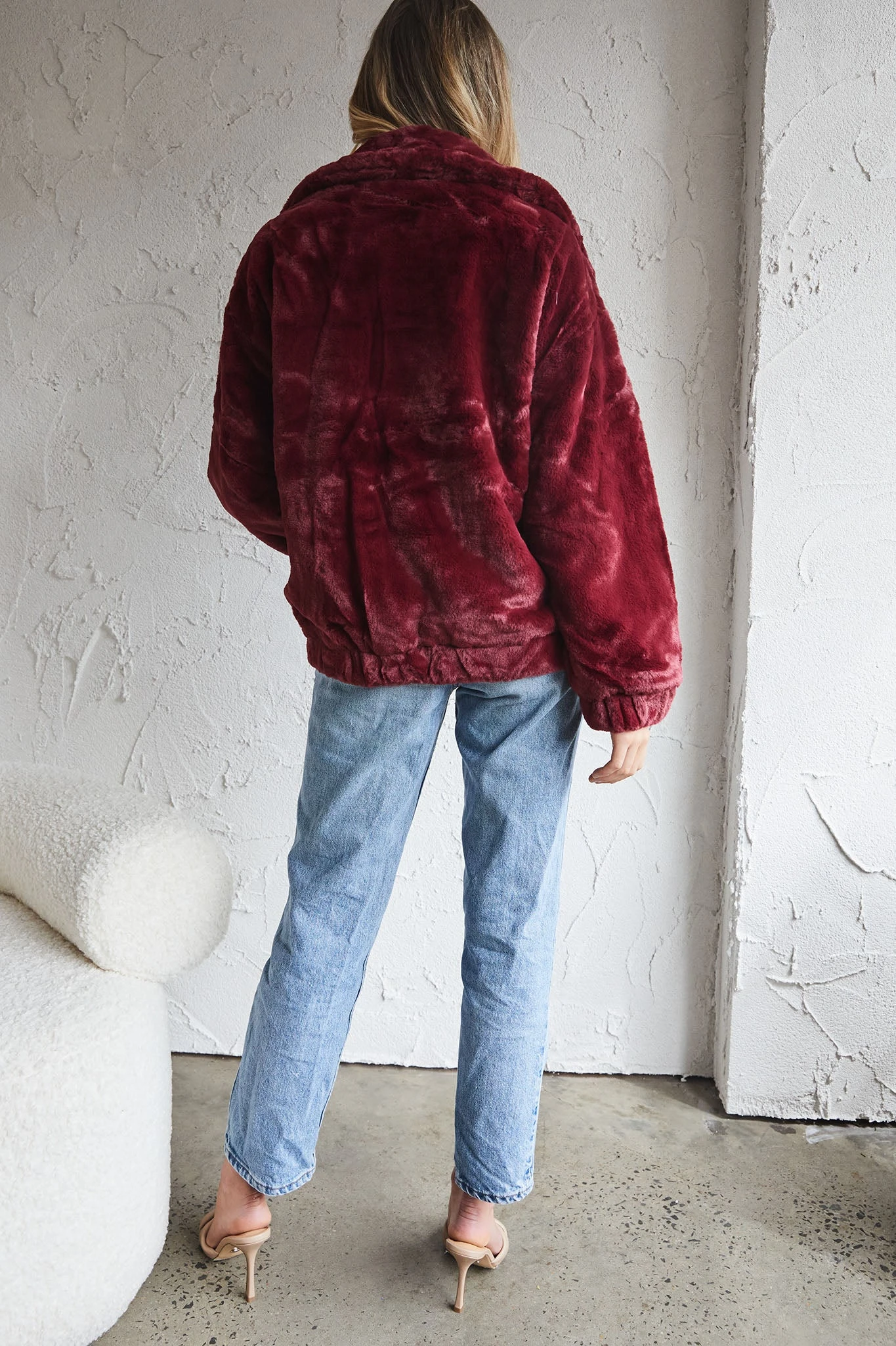 Chamonix Collared Zip Front Jacket Wine - Image 2