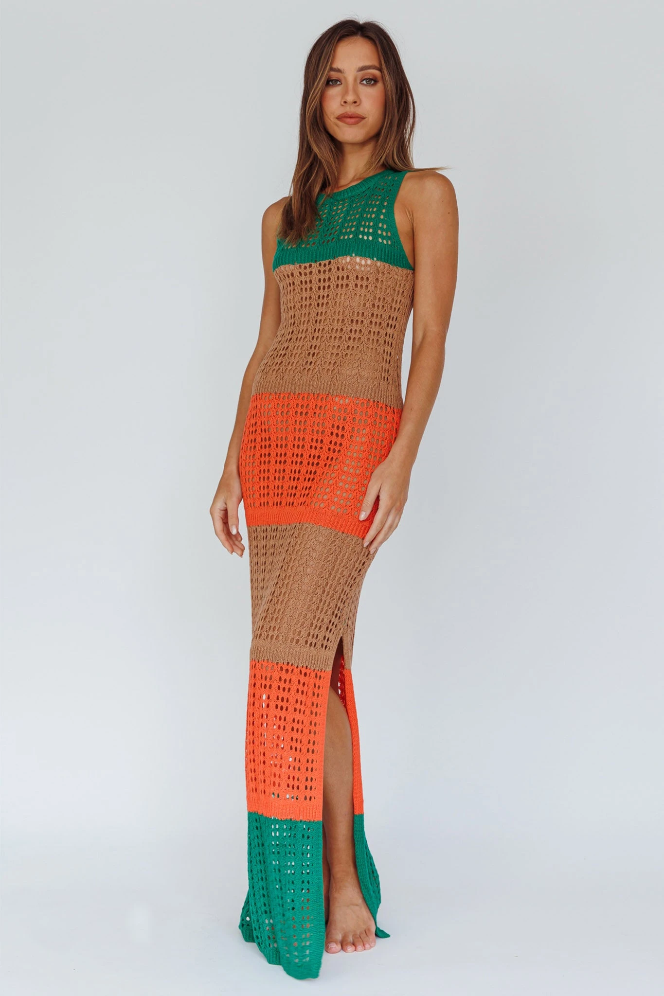 Wild Thing Crochet Maxi Dress Green - Image 8