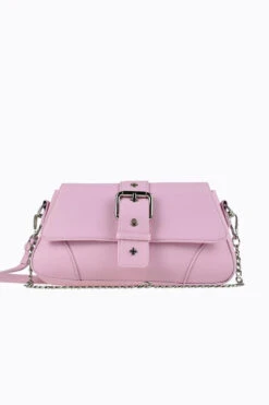 Peta And Jain Maddy Buckle Shoulder Bag Chain Pink