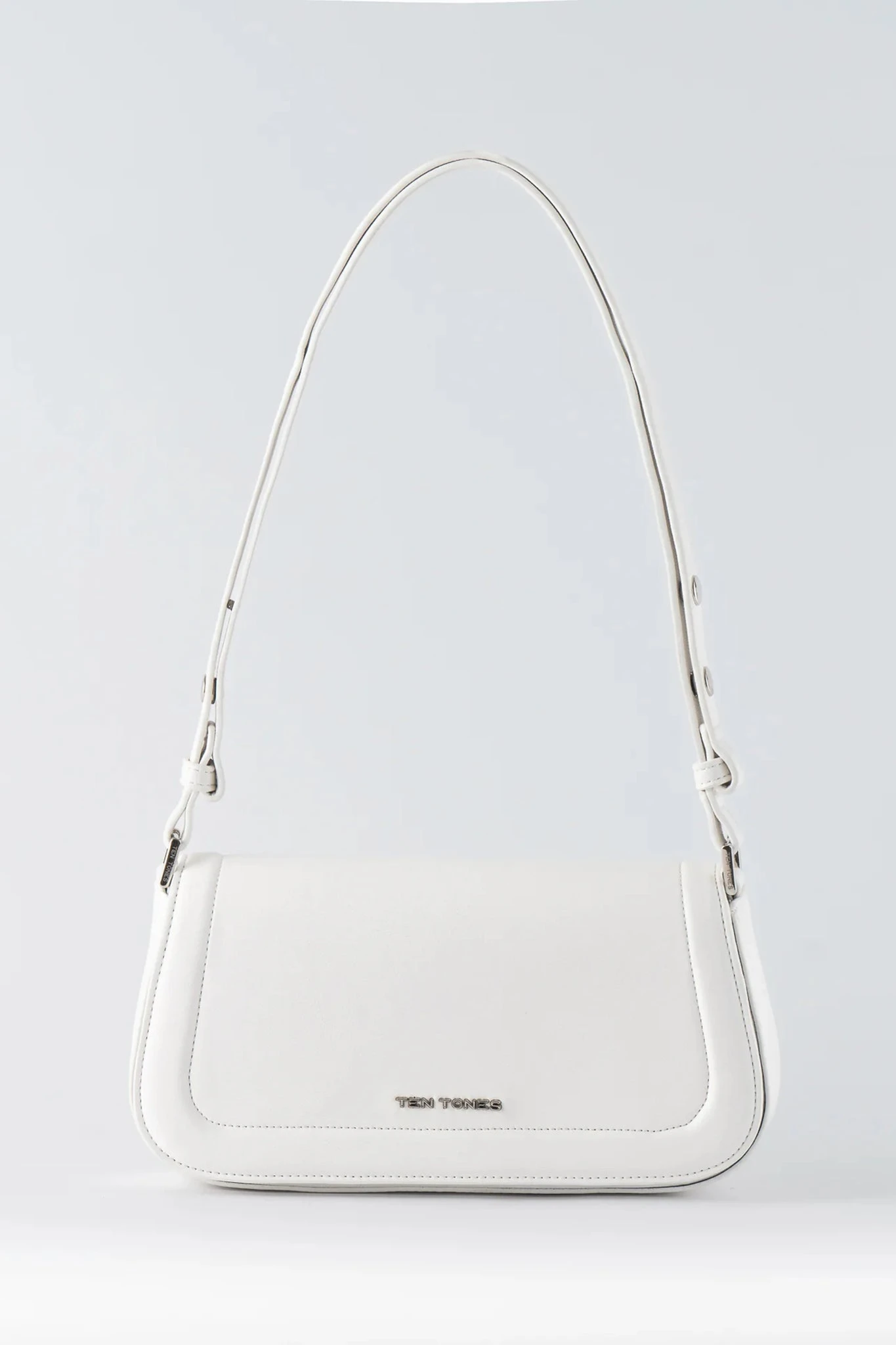 TEN TONES Bruno Baguette Bag White
