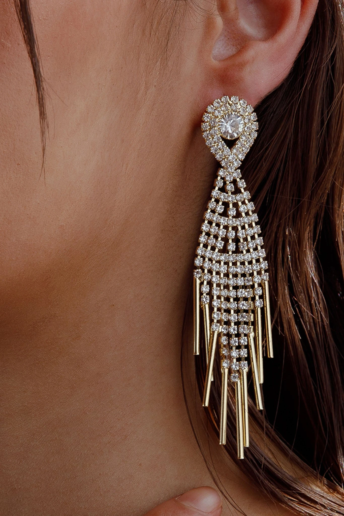 Ambrosia Tassel Earrings Gold - Image 2