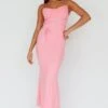 Teava Laced Waist Maxi Dress Blush
