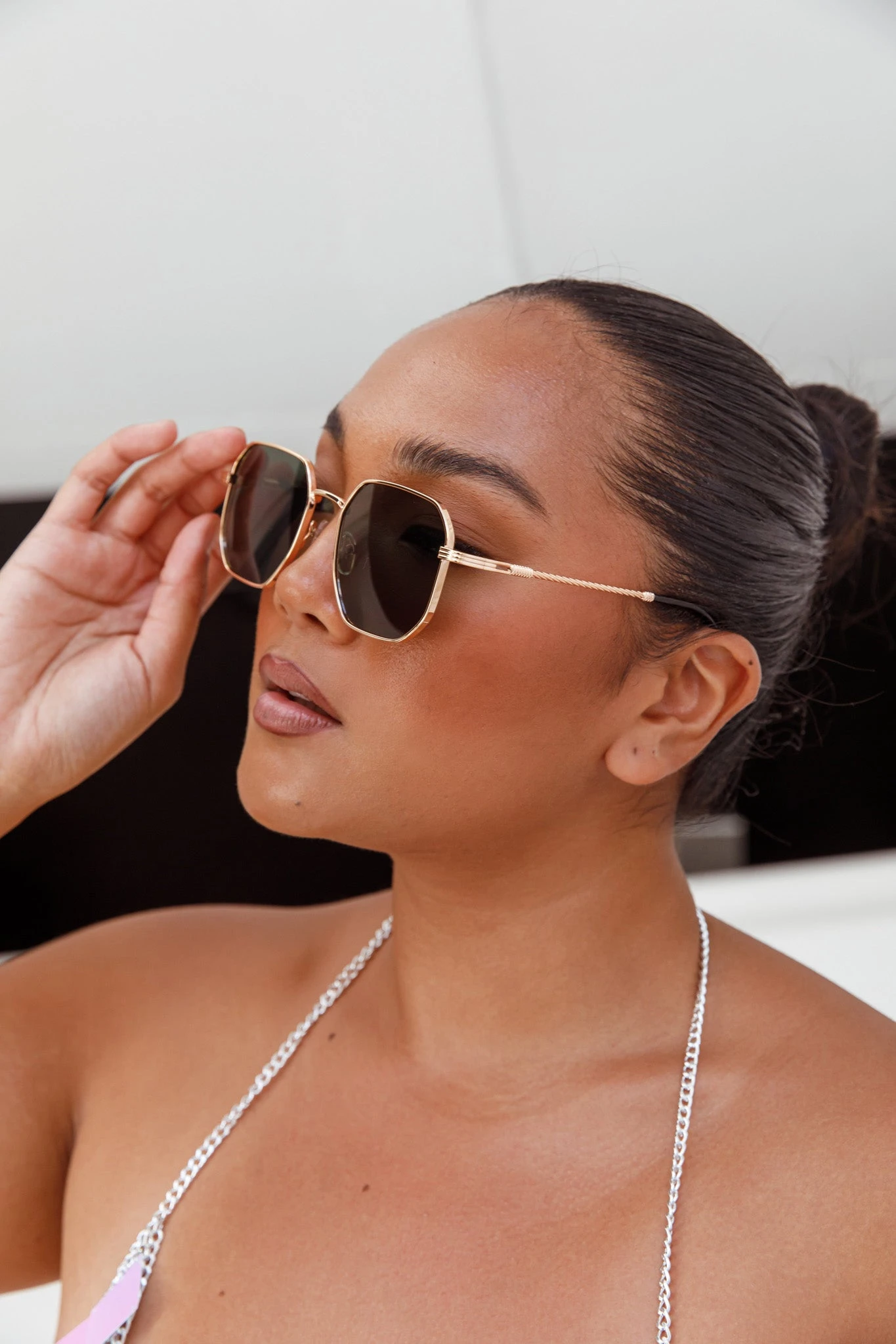 Sahara Aviator Sunglasses Black - Image 6