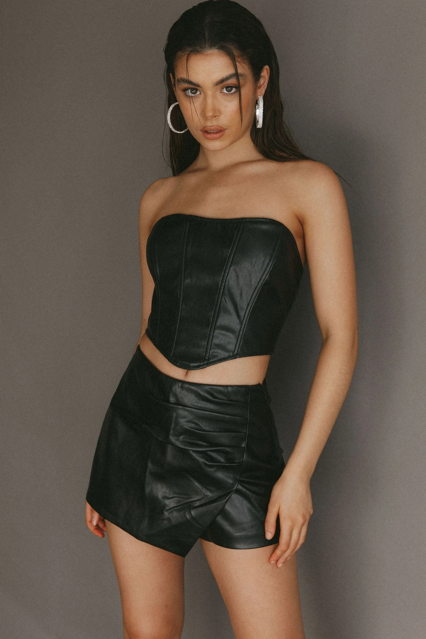 Audra Wrap Look Skort Black - Image 13