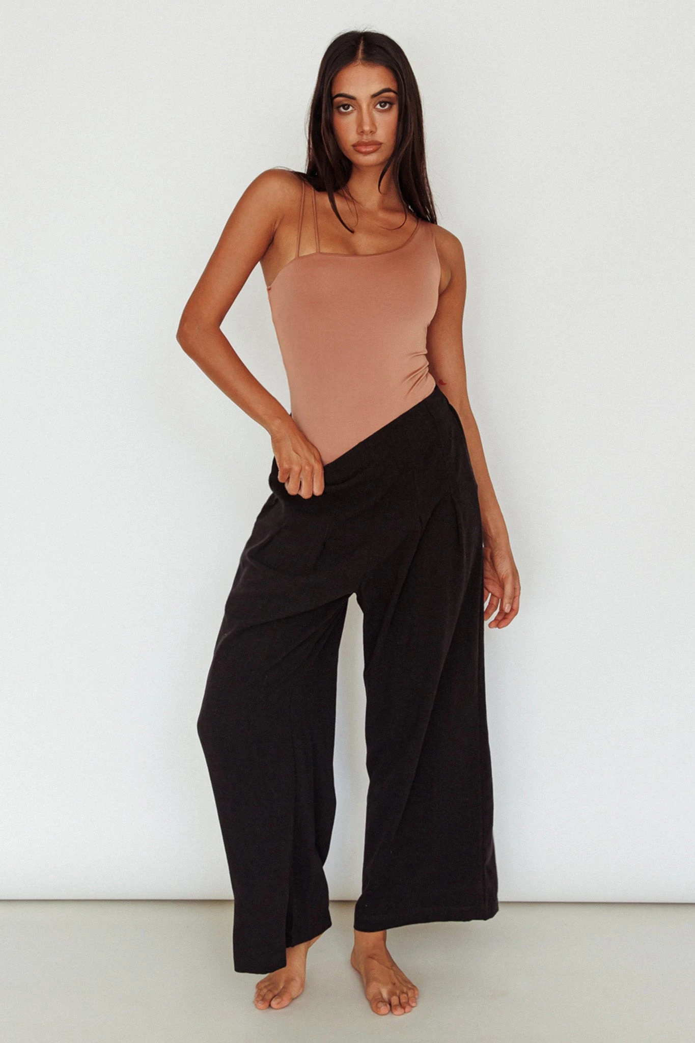 Bare Double Strap Bodysuit Mocha Mousse - Image 6