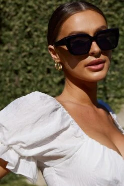 Cate Oversized Sunglasses Black