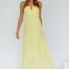 Asiah Halterneck Maxi Dress Lemon