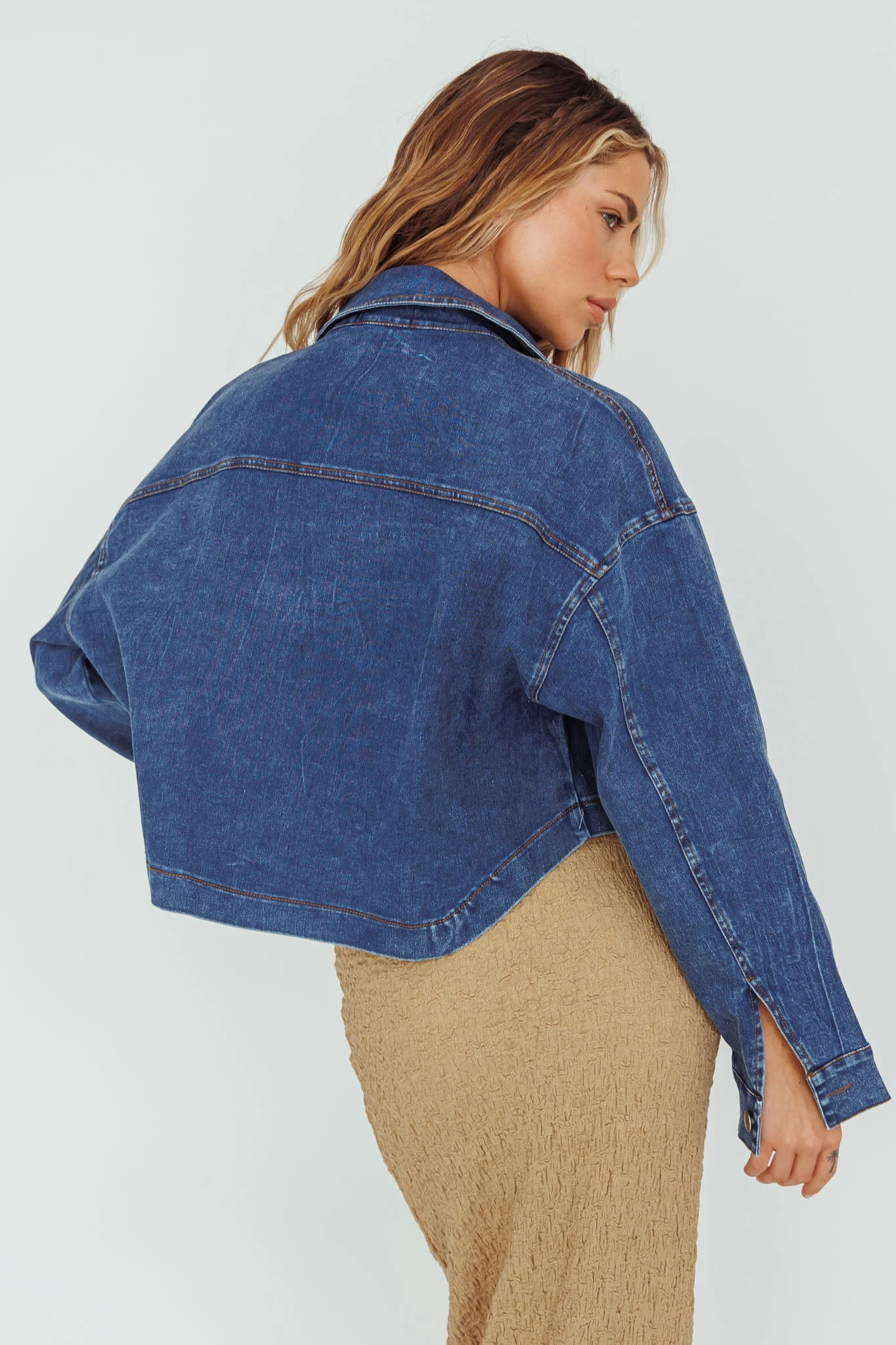 Fair Game Button-Up Jacket Dark Blue - Image 2