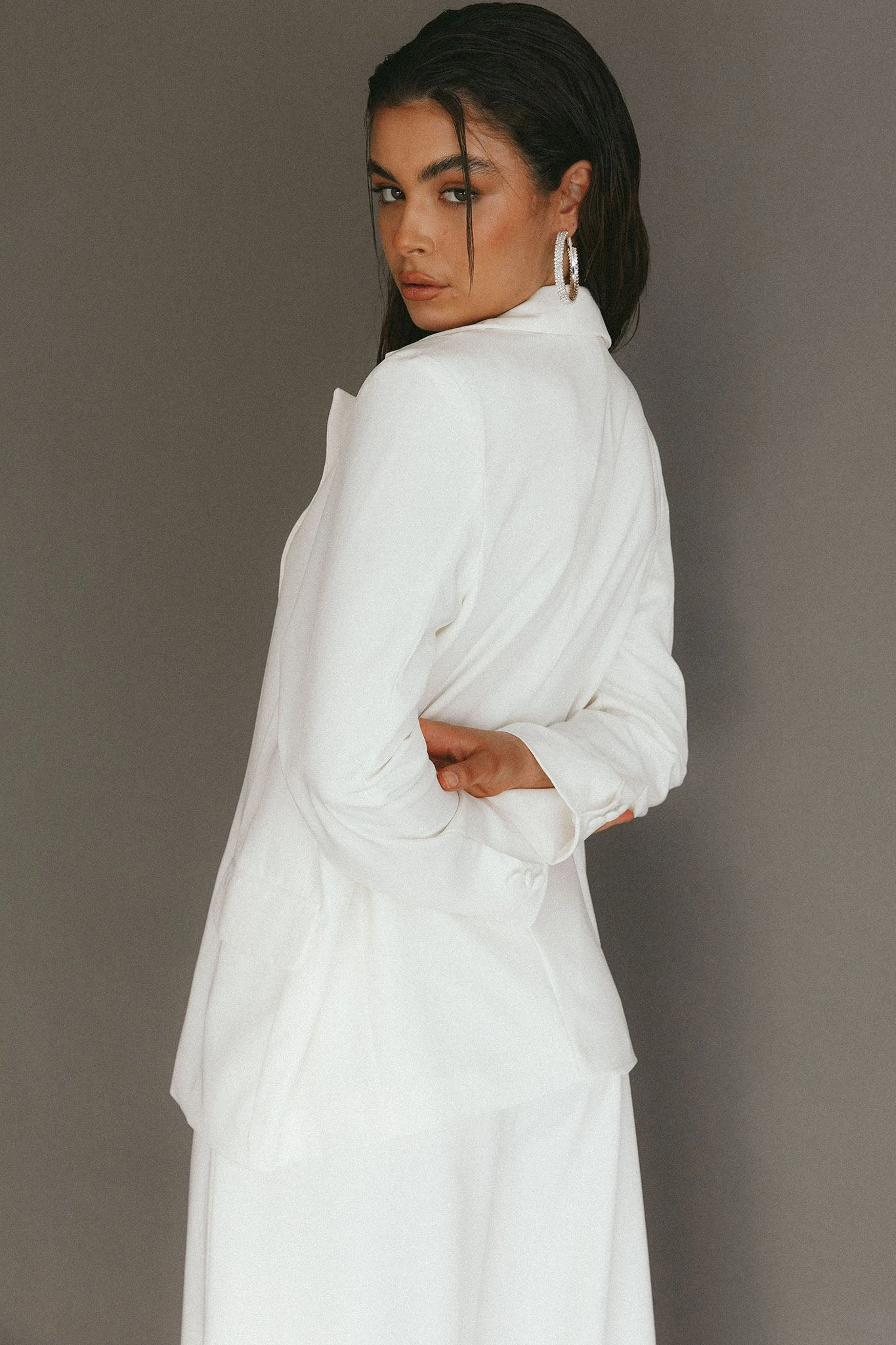 Vous Etes Belle Blazer White - Image 3